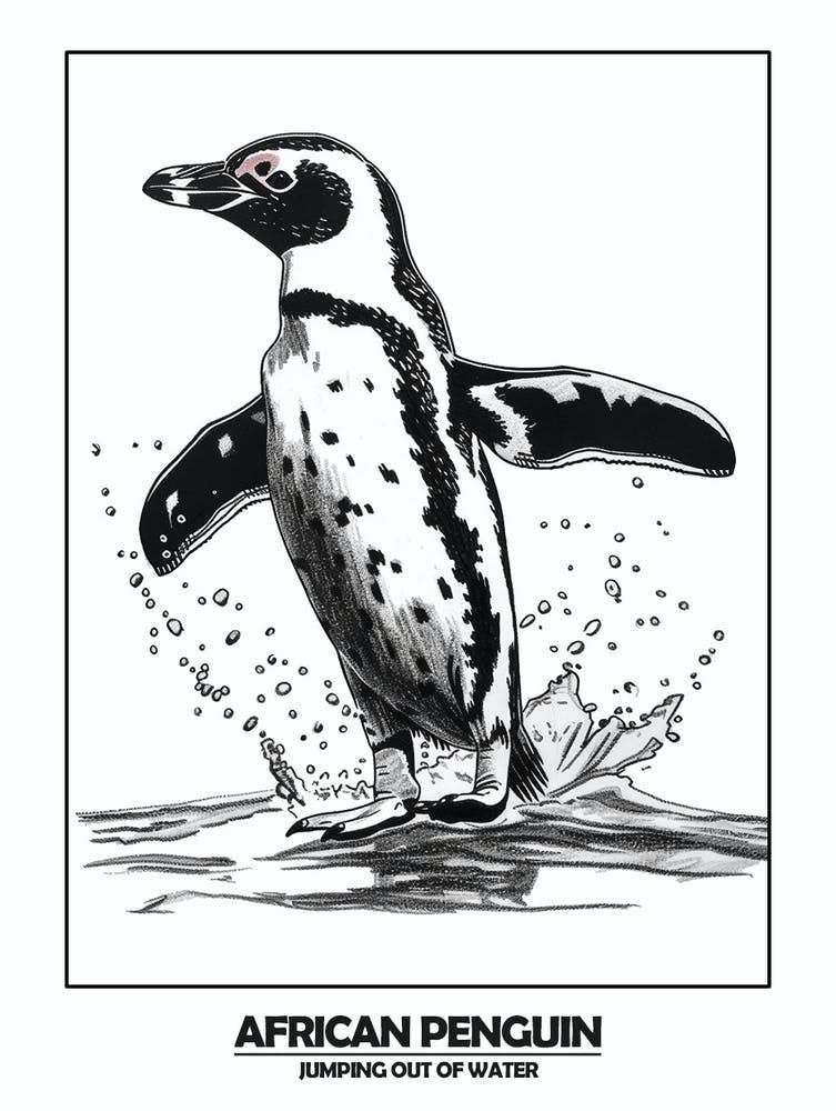 Penguin Jumping Out Of Water Poser 3