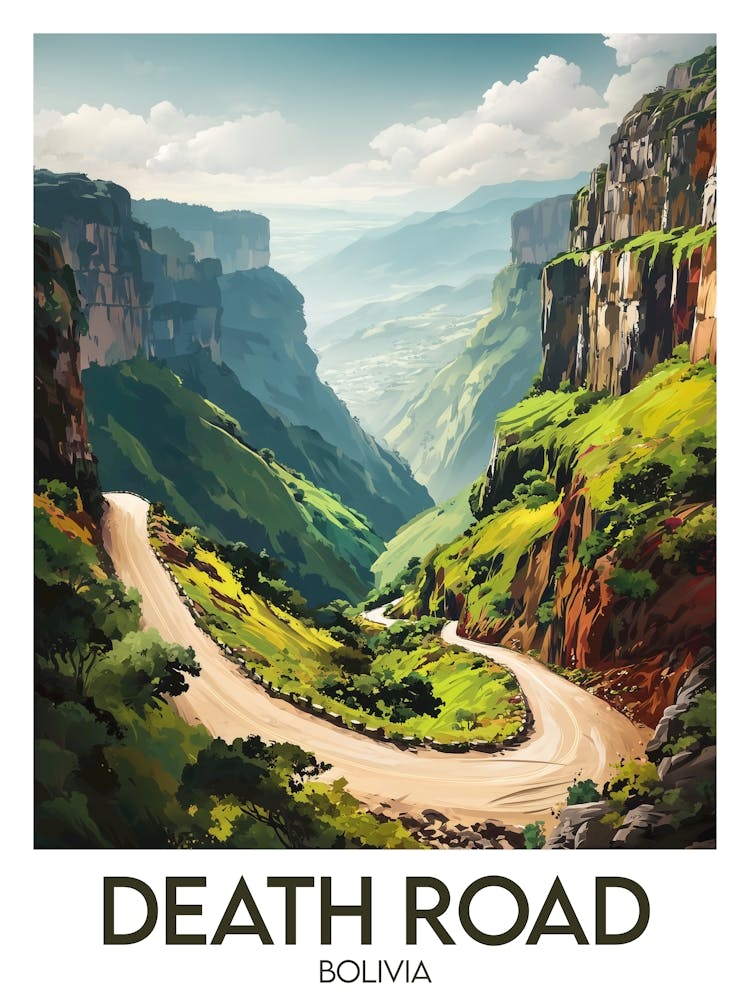 Affiche de voyage Death Road