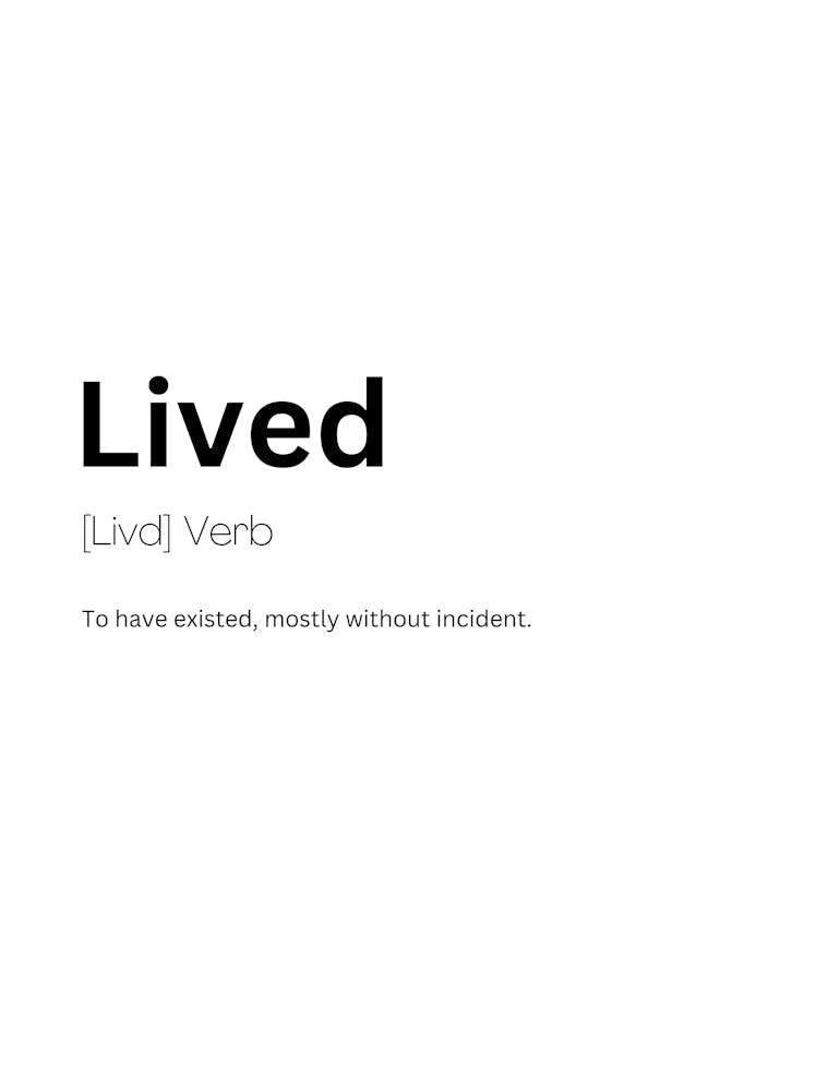 Lived Definition Meaning