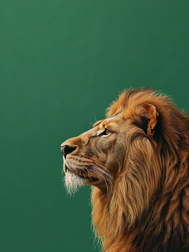 Animal Lion In The Green Room