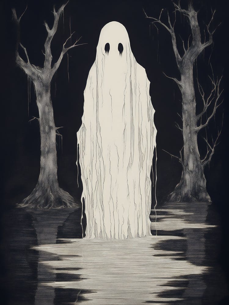 Ghost Sketch Halloween Art