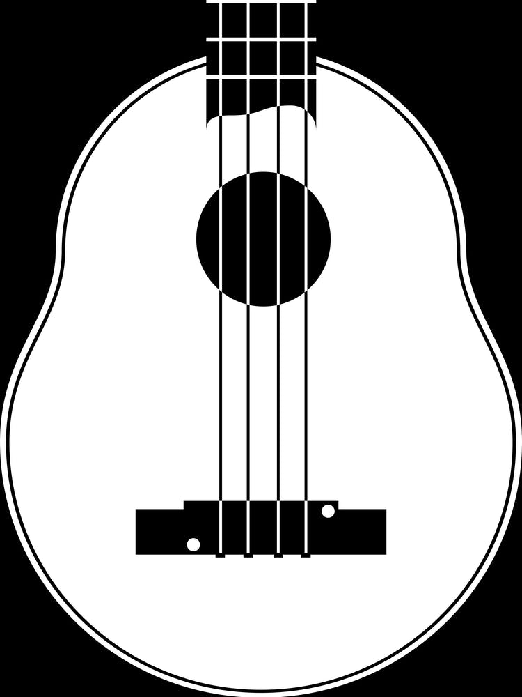 Black and White Ukulele 1