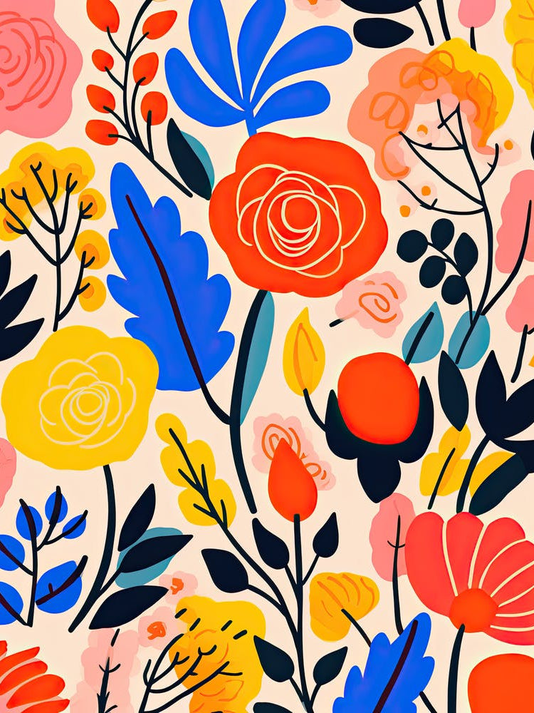 Flowers 11, Matisse style, Floral