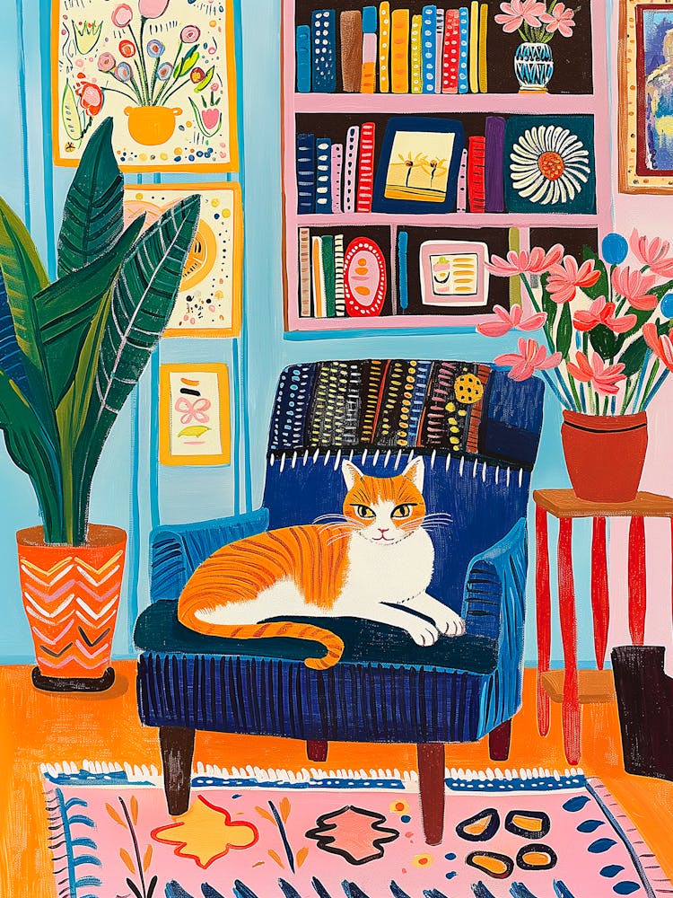 An Orange Tabby Cat Lounging