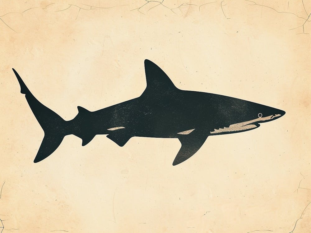Bigeye Thresher Shark Grey Silhouette 4