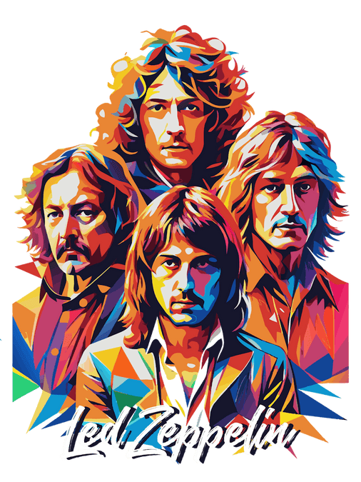 Led Zeppelin 07 Music Icon Style WPAP Pop Art Art Print by