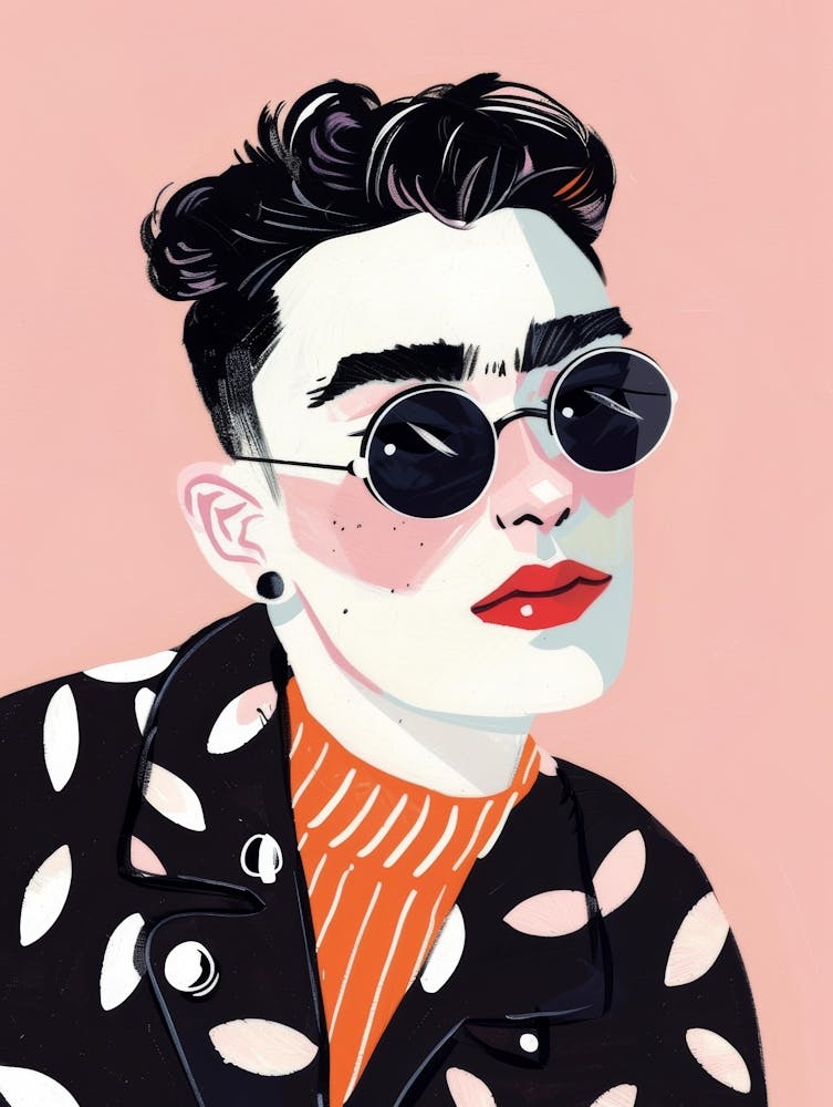 Illustration Of A Man With Sunglasses