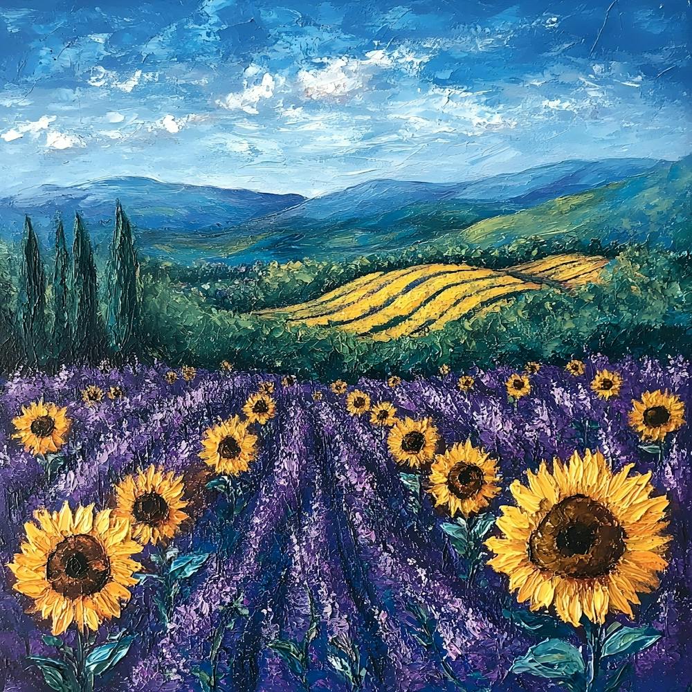 Lavender And Sunflowers 3