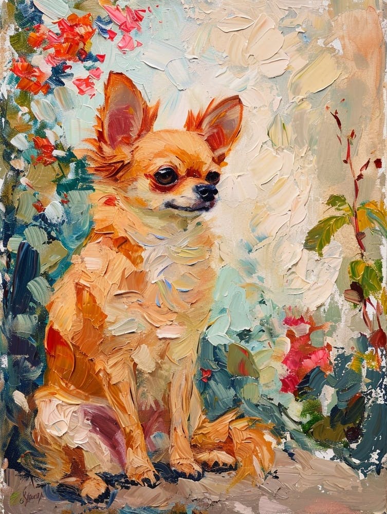 Chihuahua Acrylic Painting 4