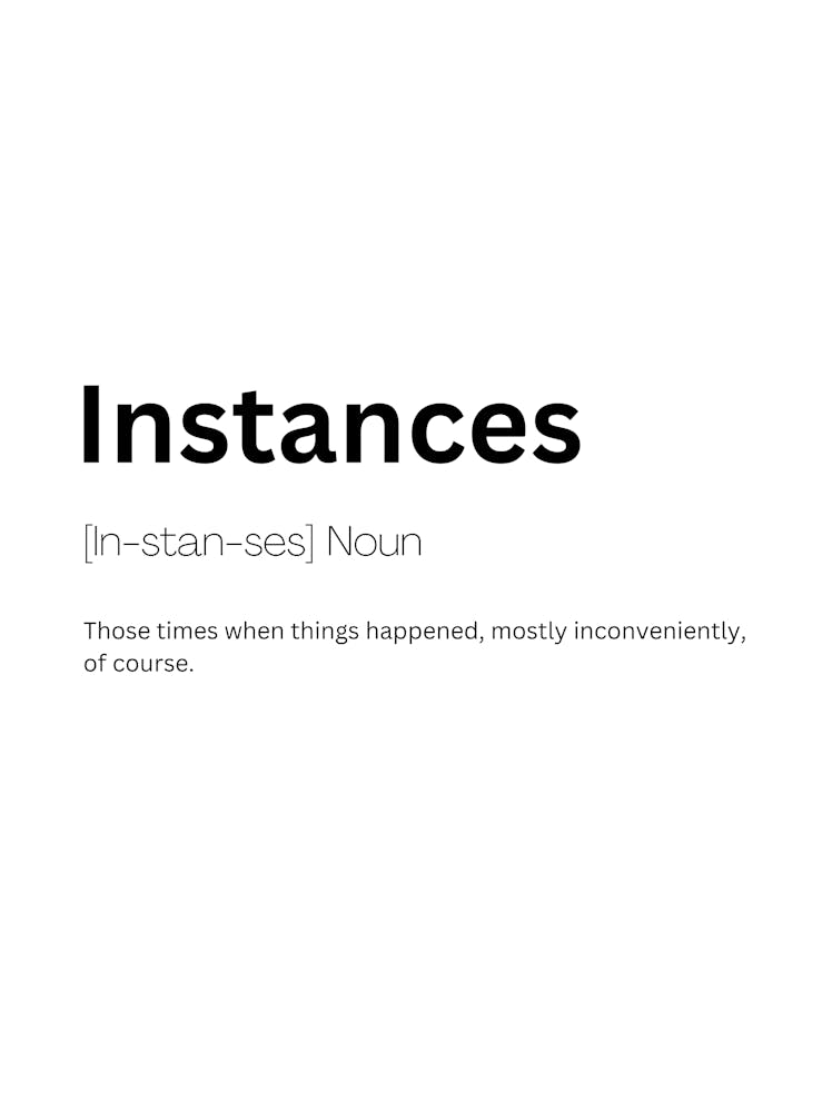 Instances Definition Meaning