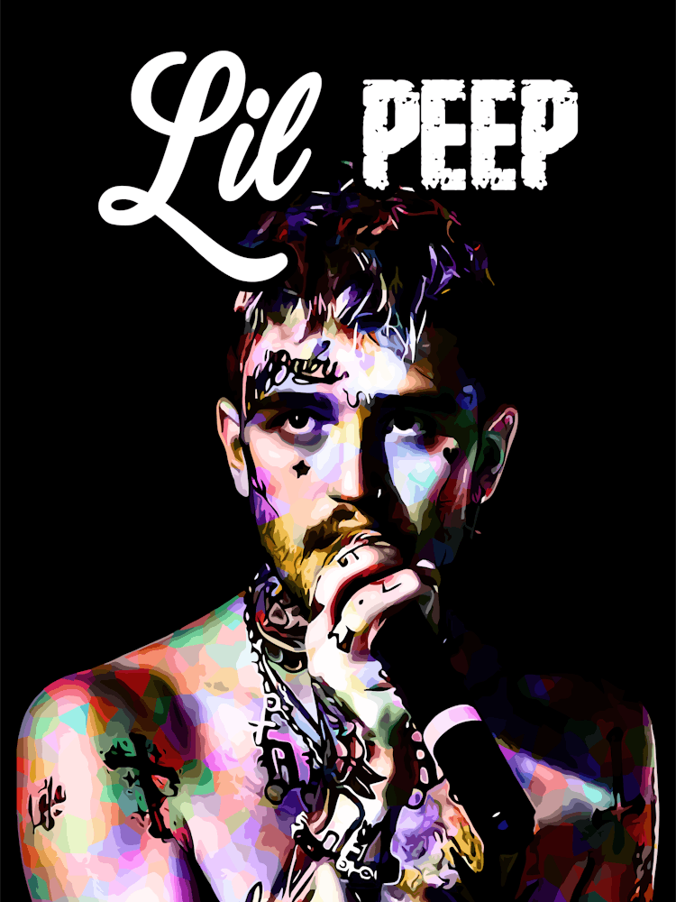 Lil Peep American Rapper in Colorful