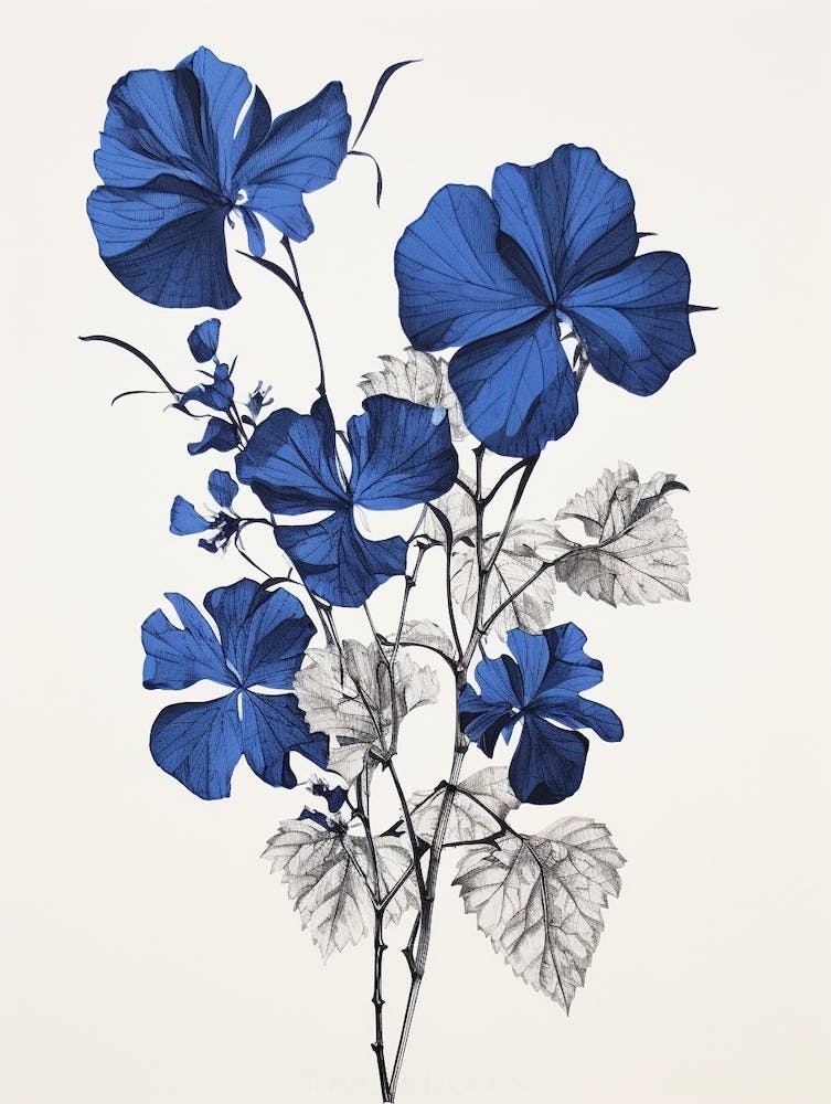 Blue Botanical Bougainvillea 1