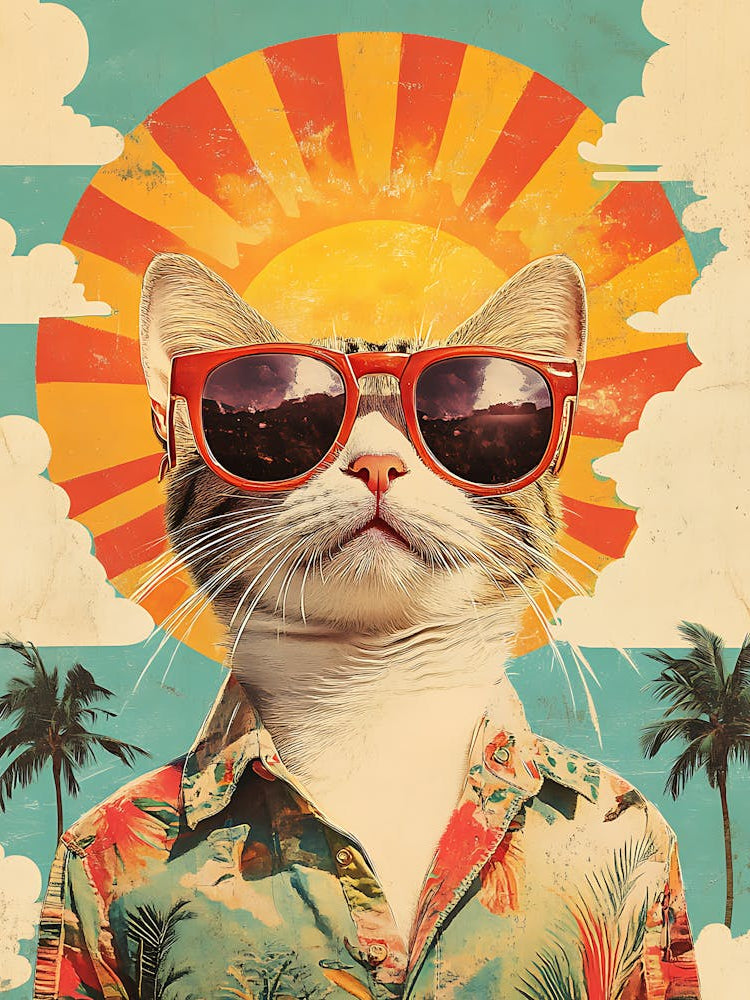 Vintage Retro Poster Cool Cat 16