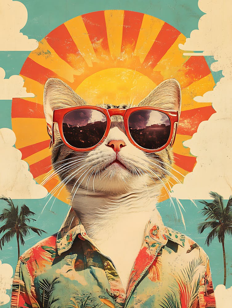 Vintage Retro Poster Cool Cat 16