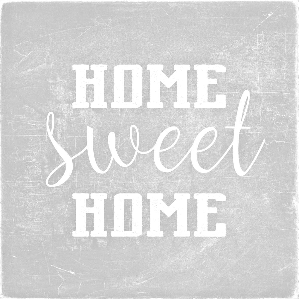 Home Sweet Home Light Grey Square