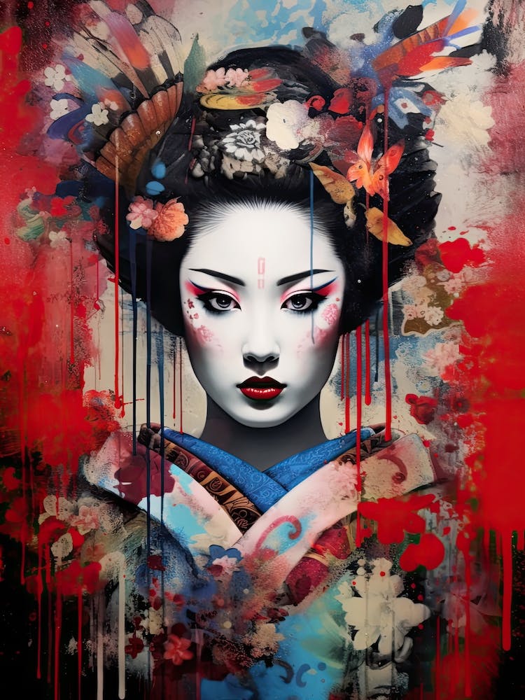 Grafitti Of A Geisha Street Art 5