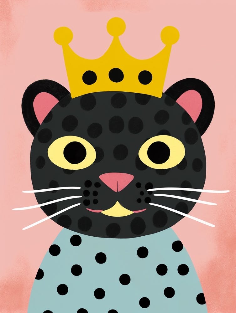 Little Panther 3 Wearing A Crown