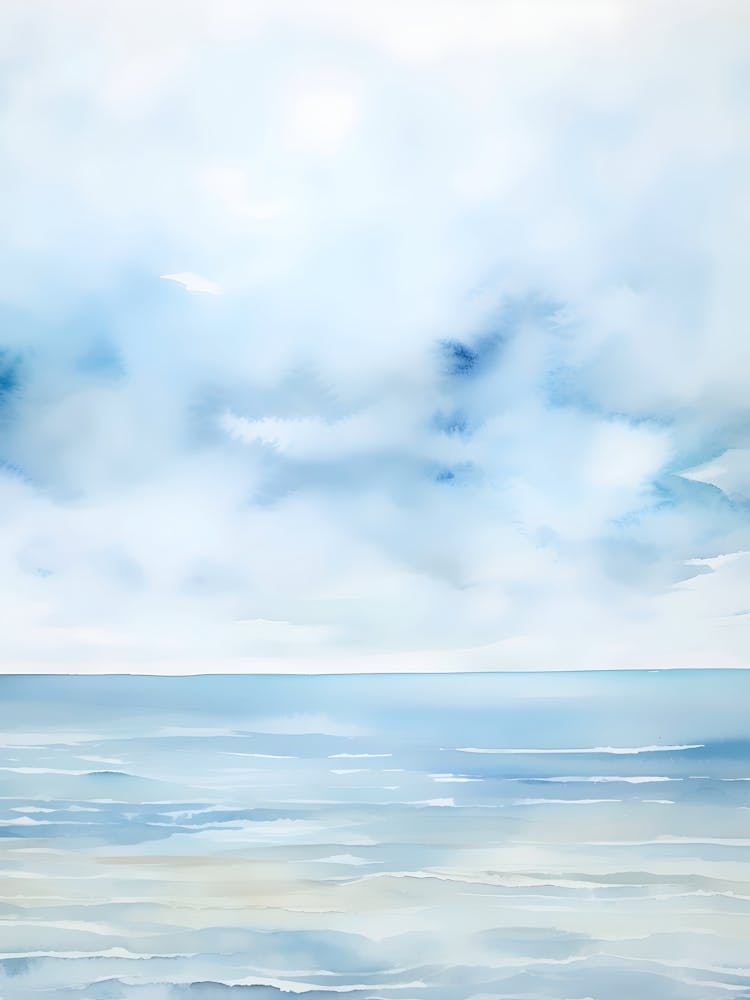 Watercolor Of The Ocean