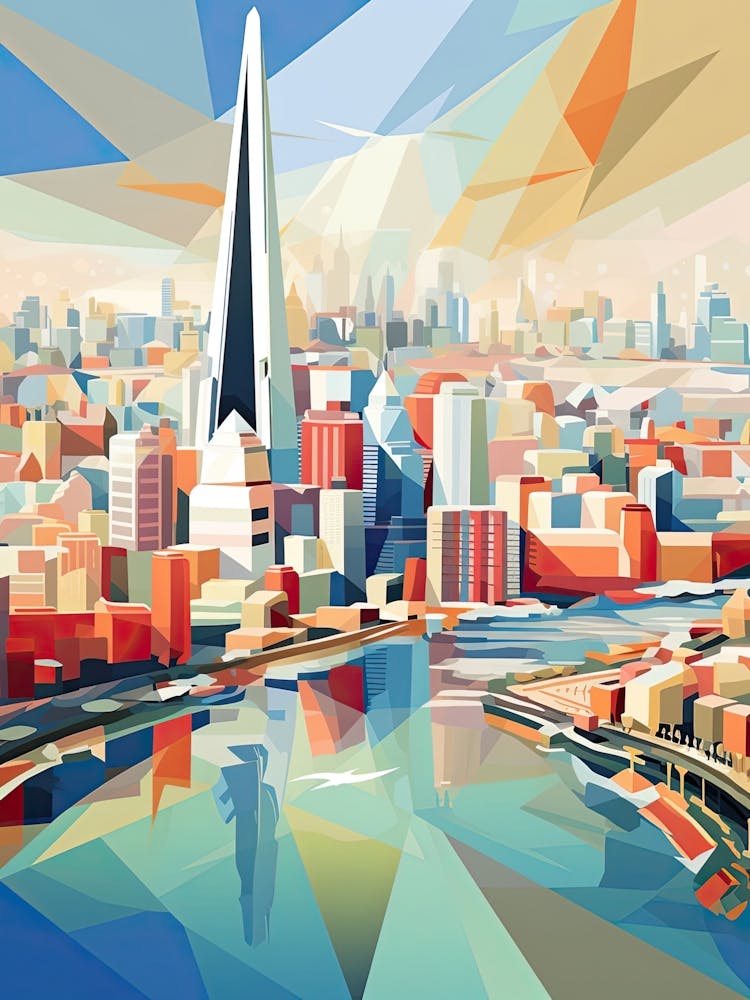 Moscow, Russia, Geometric Illustration 1