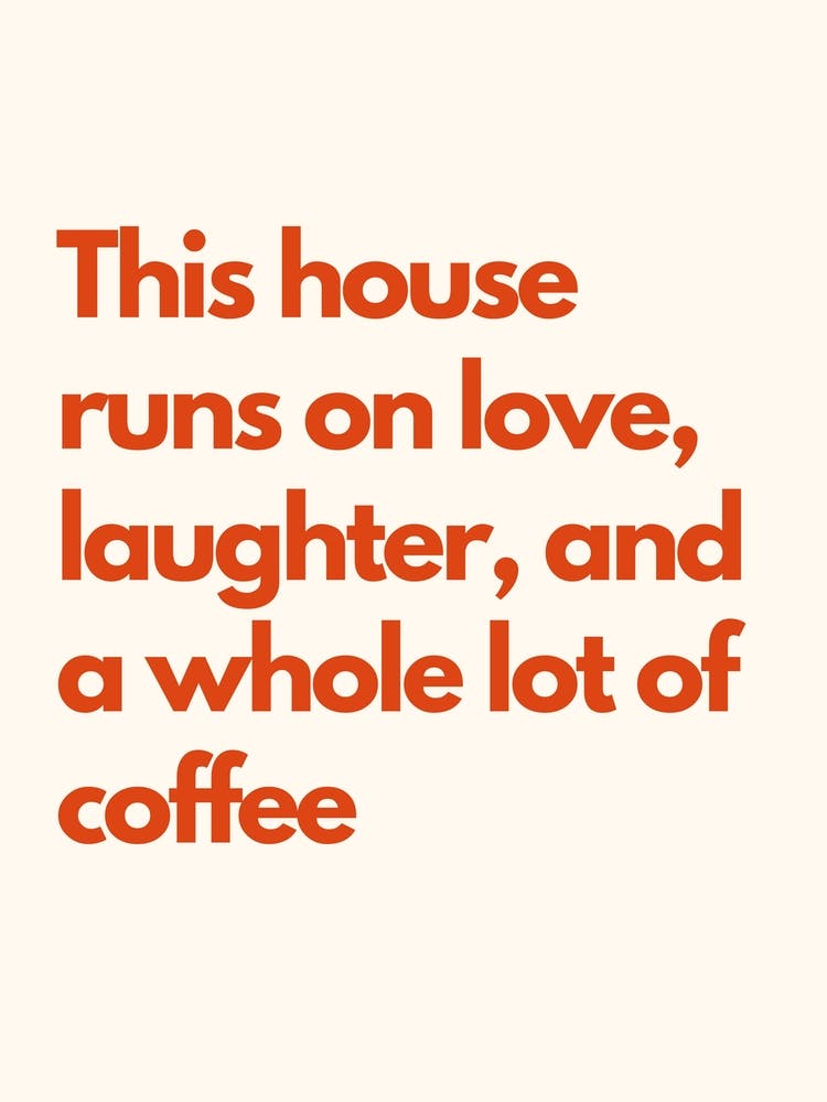 Whole Lot Of Laughter Kitchen Typography Cream Red