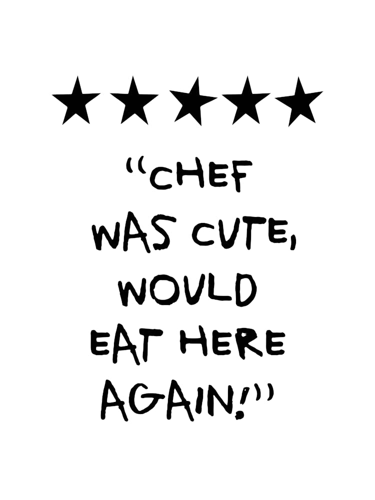 Chef Was Cute Review White Kitchen Quote