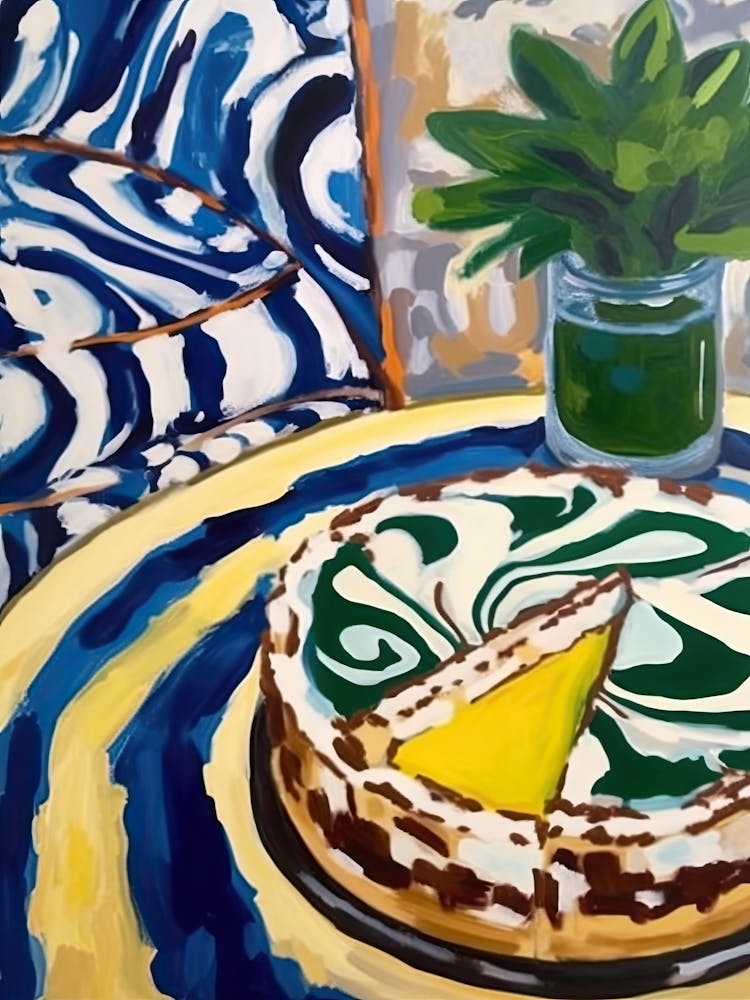 Key Lime Cheesecake Painting 4