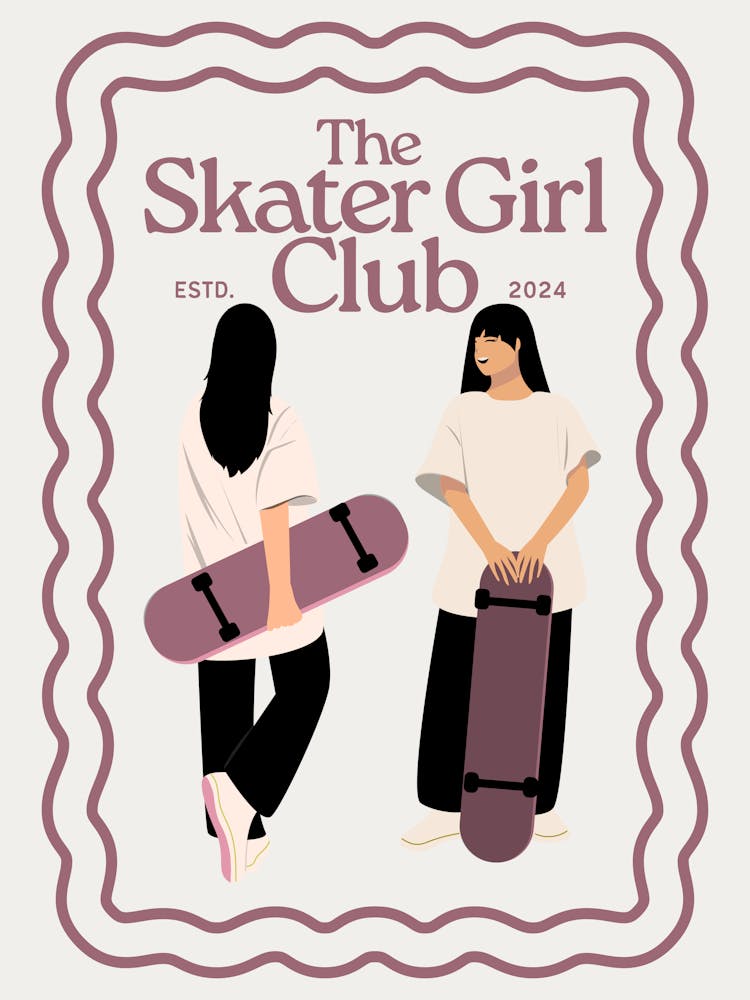 The Skater Girl Club | Trendy Preppy Sporty Skateboard