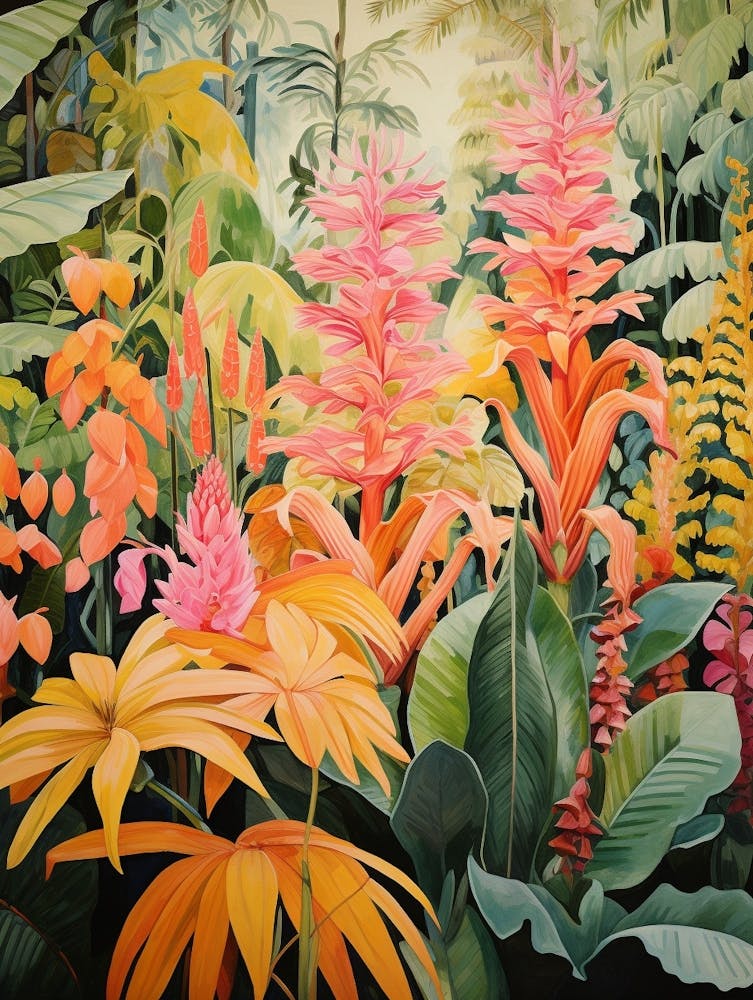 Tropical Plant Painting Cast Iron Plant 2