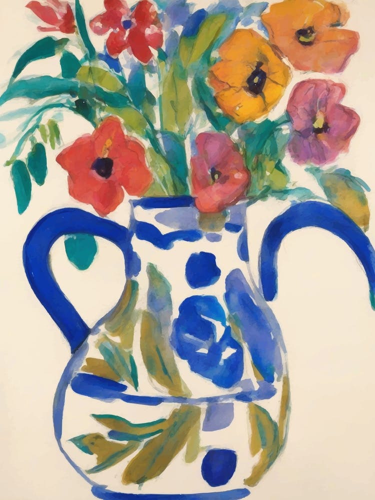Colorful Flowers In A Vase