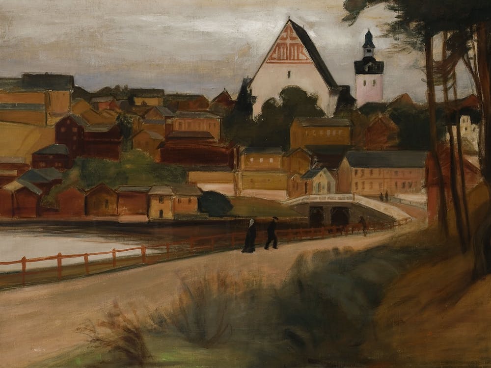 Näköala Porvoosta, 1899, von Magnus Enckell