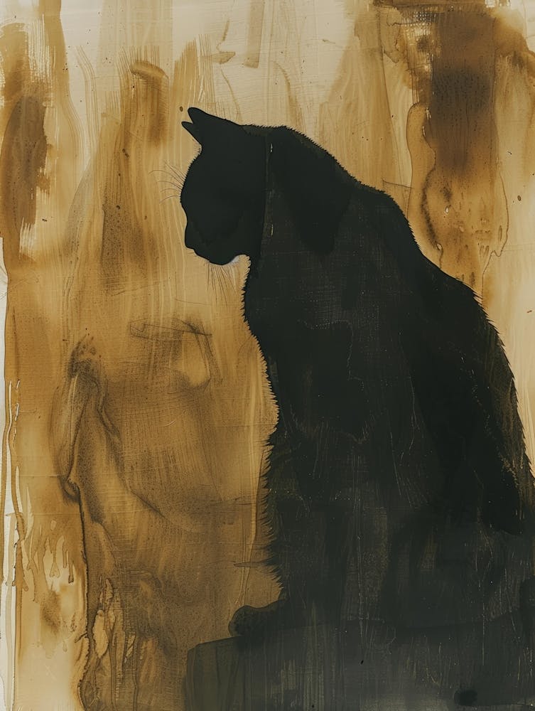 Cat In Silhouette