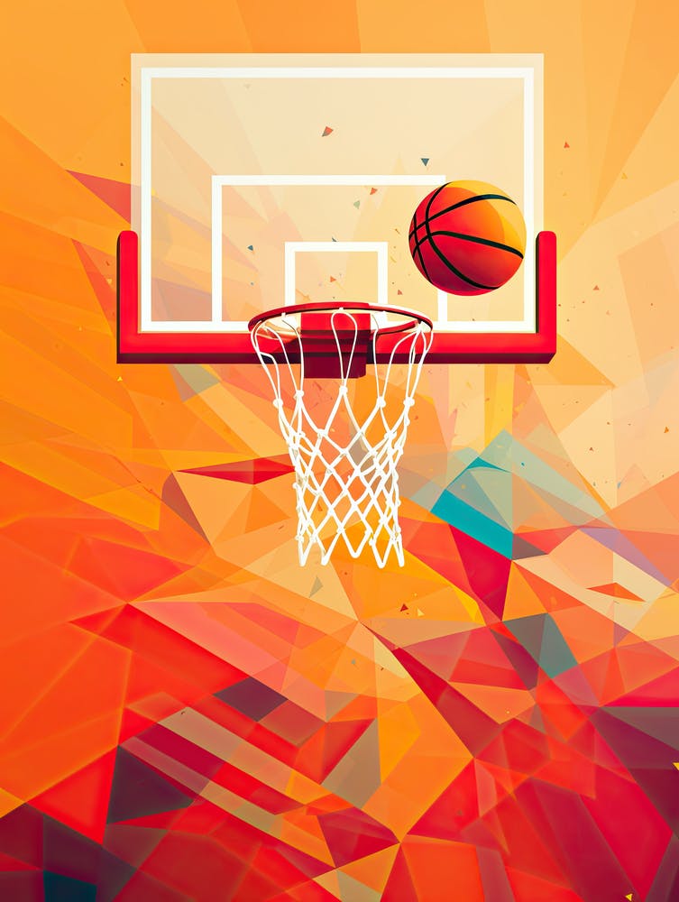 Abstract Basketball print
