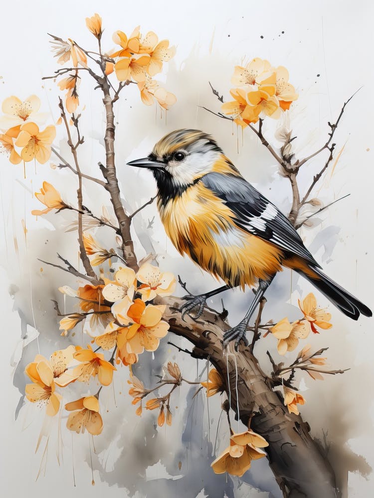 Bumblebee, Japanese Brush Painting, Ukiyo E, Minimal 4