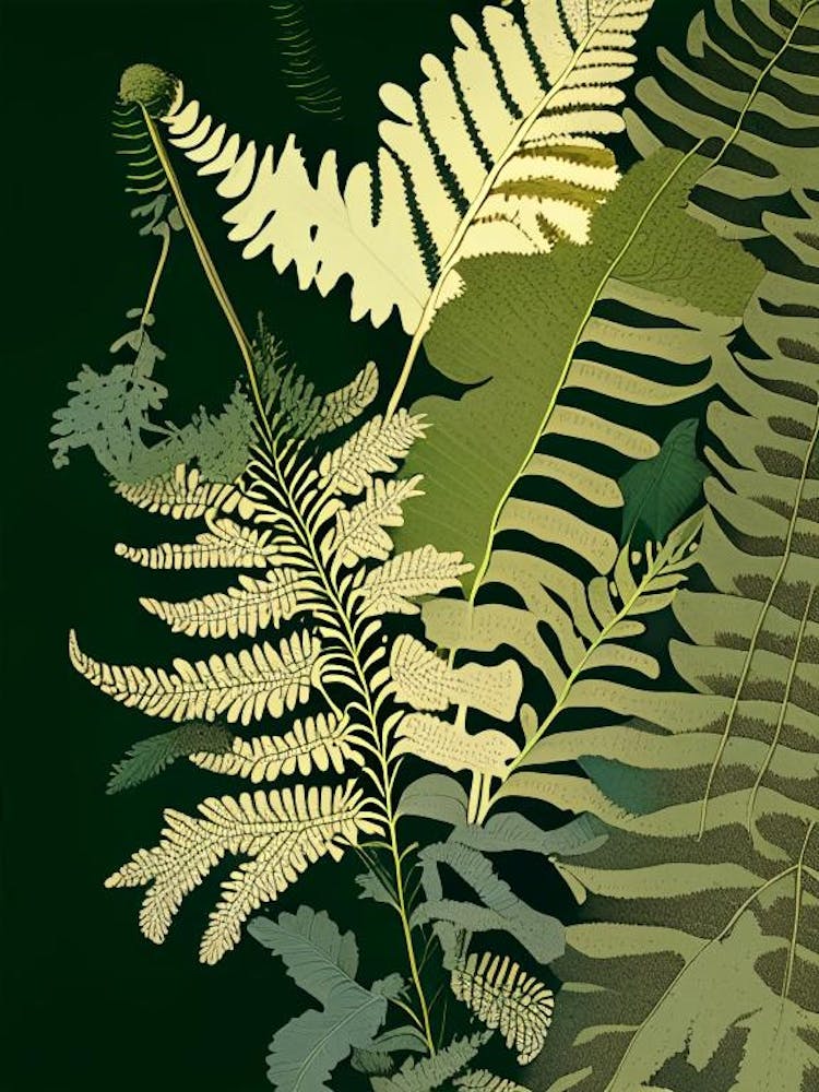 Southern Maidenhair Fern Rousseau Inspired