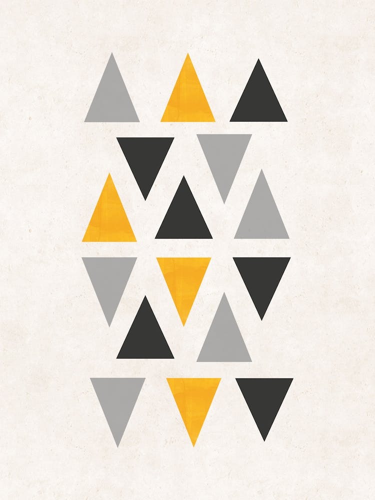 Small Triangles Mix Mustard Abstract