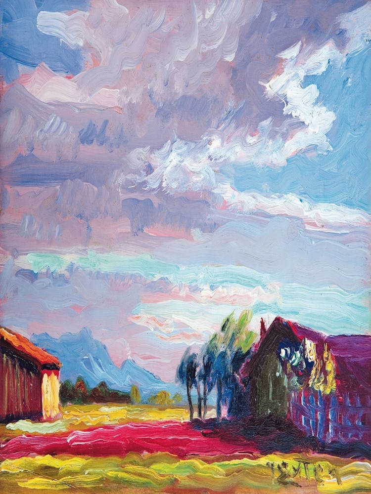 Scheunen und Wolken