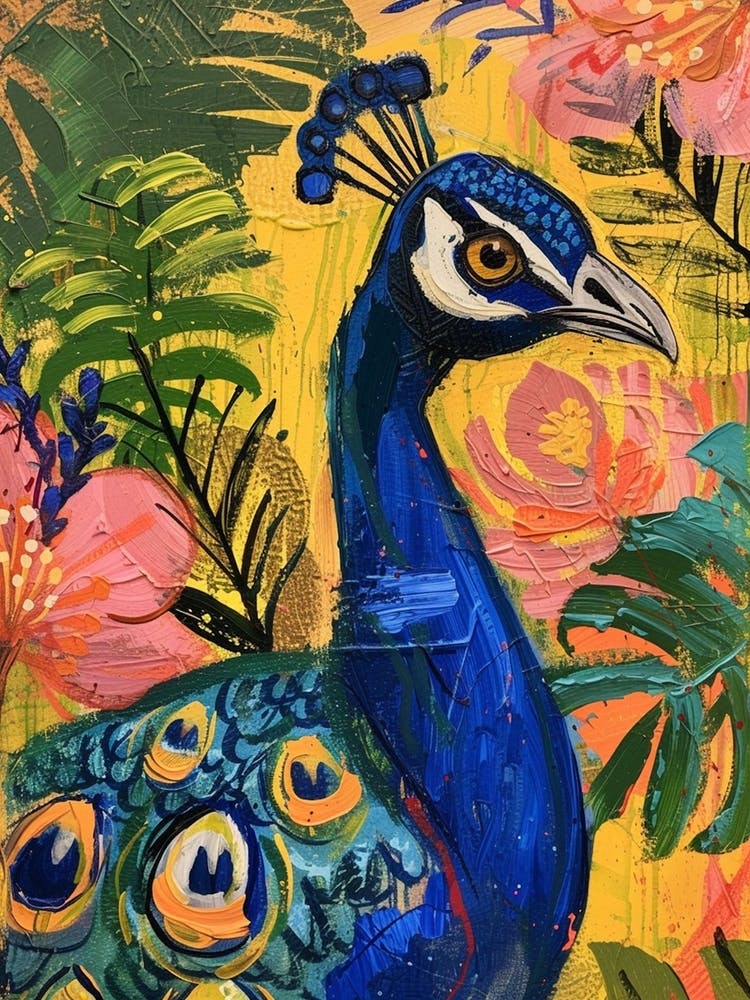 Peacock Paint Portrait  1