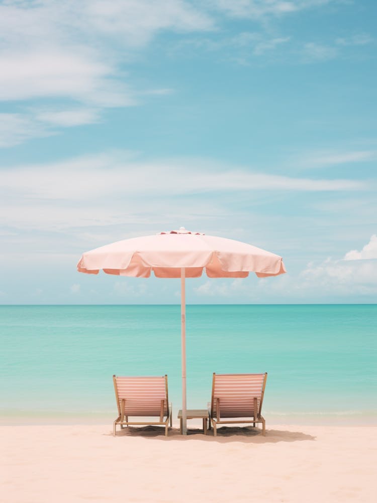 Long Beach Koh Lanta Thailand Turquoise And Pink Tones 1