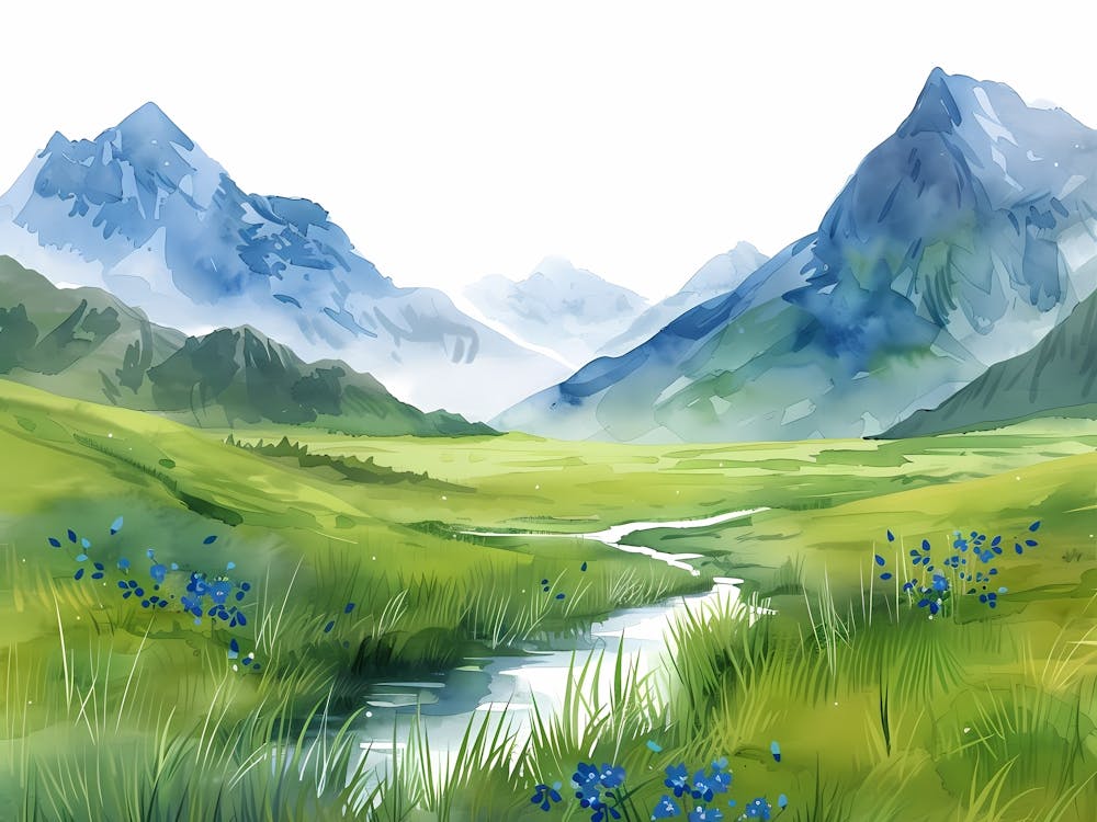 Oil paint Green Valley 2