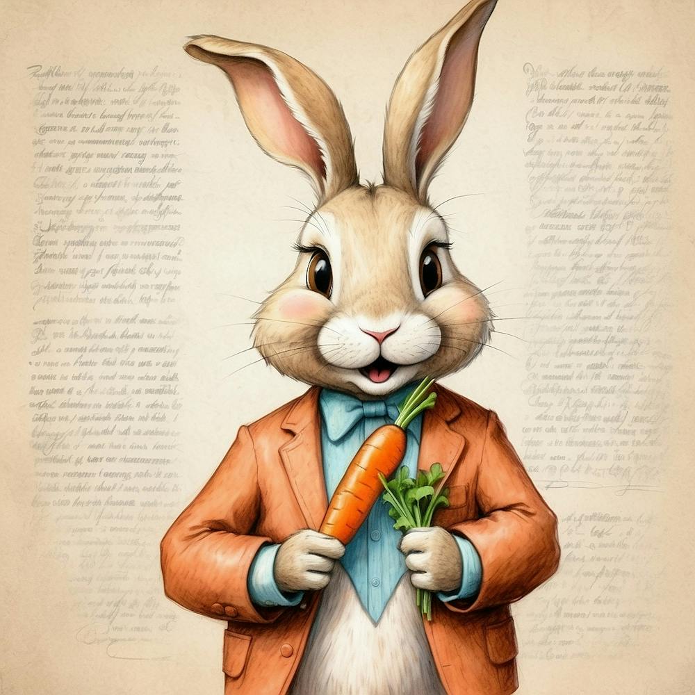 Rabbit Holding Carrot 5