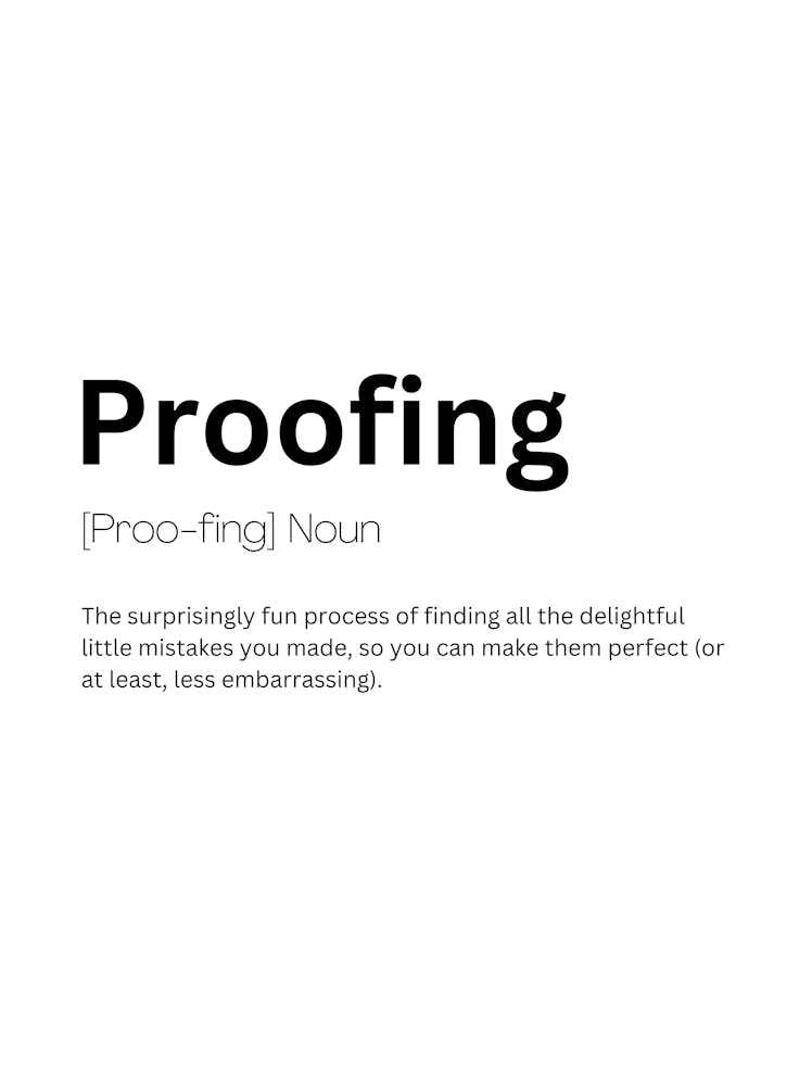 Proofing Definition Meaning