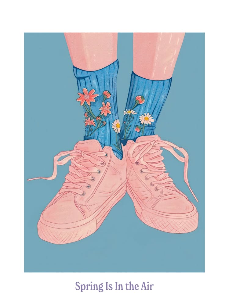 Spring In In The Air Pink Shoes And Wild Flowers 4