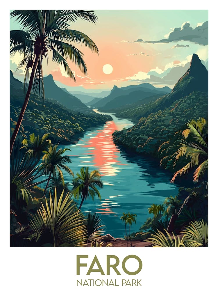 Affiche de voyage Faro National Park
