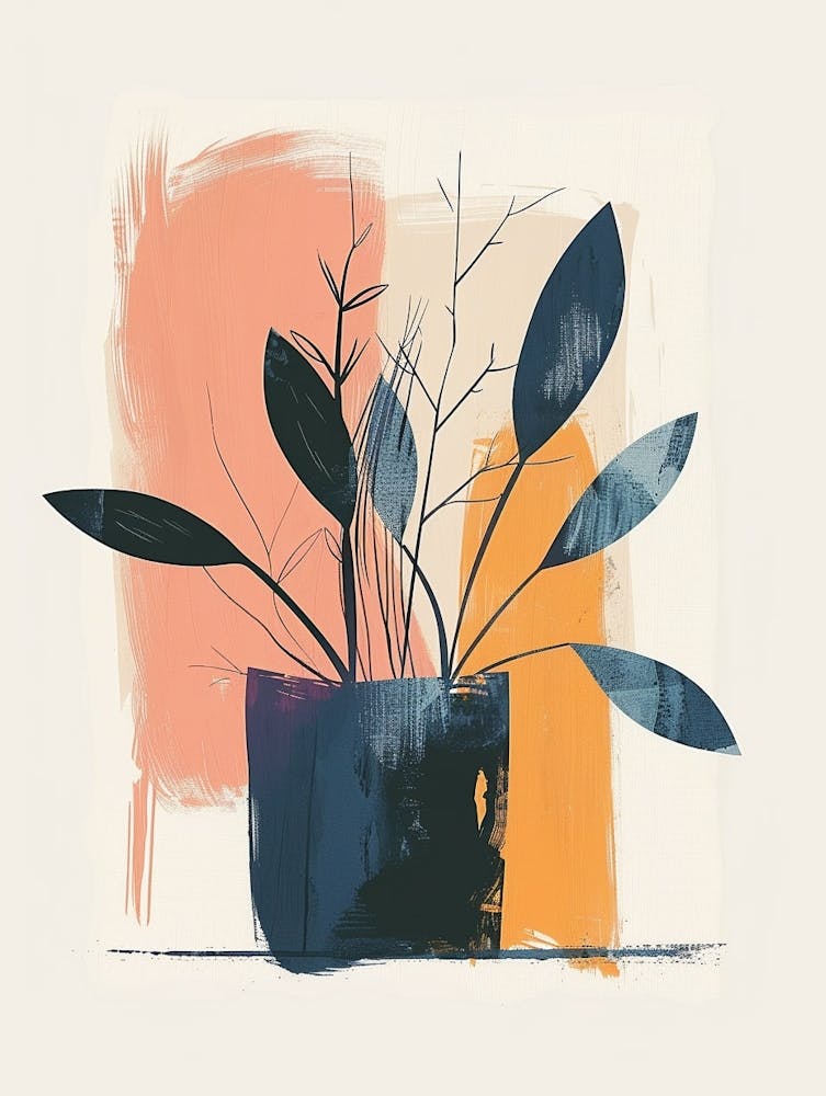 Zebra Plant Minimalist Illustration 5