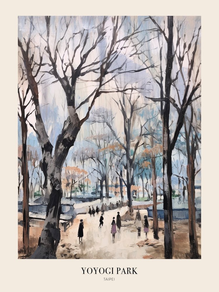 Winter City Park Poster Yoyogi Park Taipei Taiwan 2