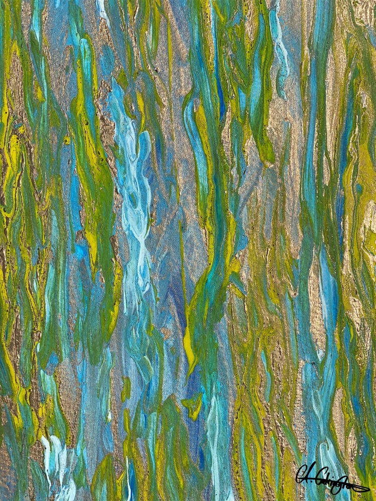 Abstract - Blue And Green Water