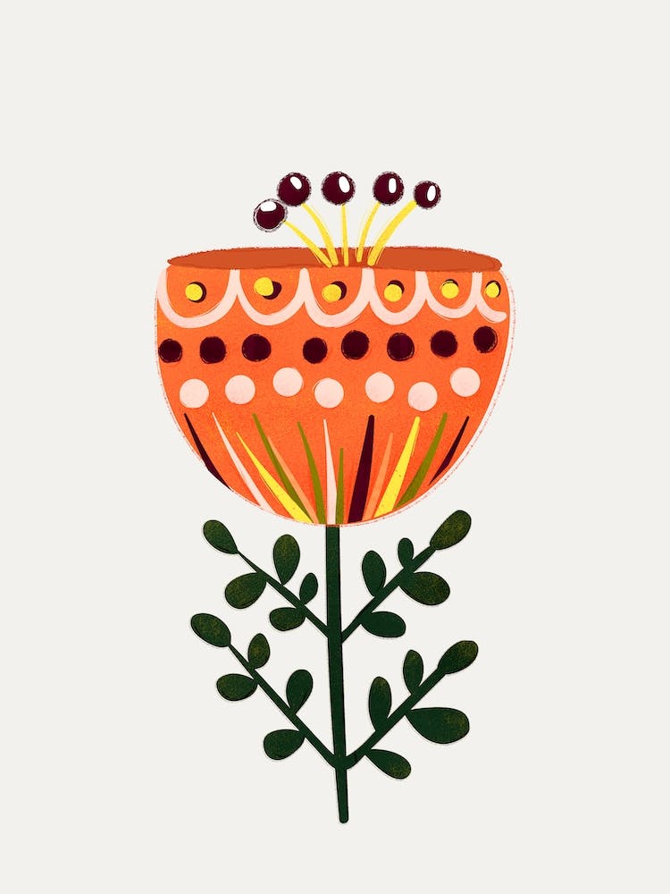 Orange Floral