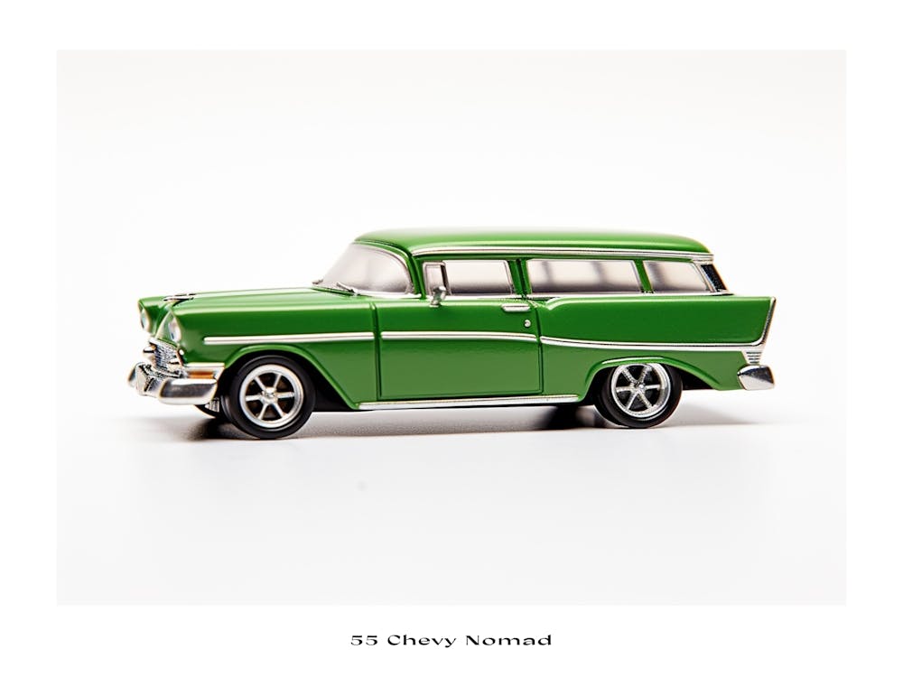 Toy Car 55 Chevy Nomad Green Poster