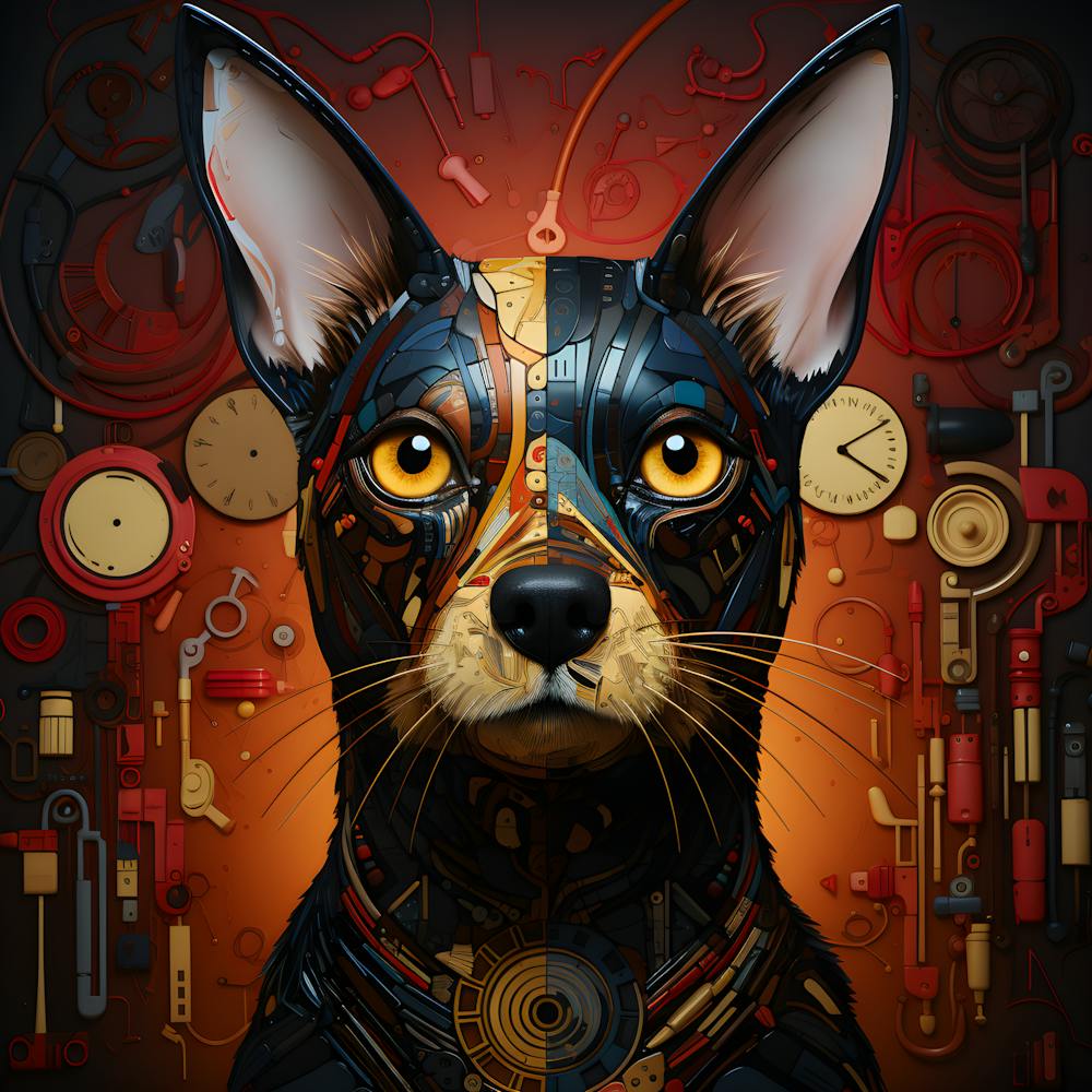 Whimsical Canine Dreamscape