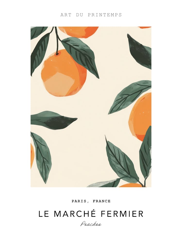 Peaches Le Marche Fermier Poster 1